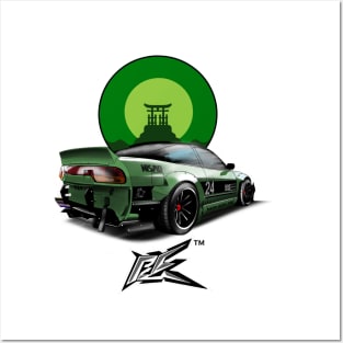 240SX nismo silvia s13 pandem green Posters and Art